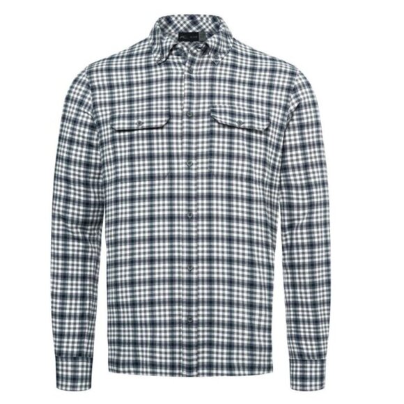 Lacoste Men’s Pebble Rock Gray Plaid Button Down Circle Shirt 20668 - Picture 2 of 10